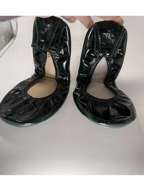 The Storehouse Flats Evergreen Oil Slick Patent Leather Ballet Flat Foldable 9
